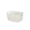 Simplify Medium Ivory 2-Tone Decorative Storage Basket